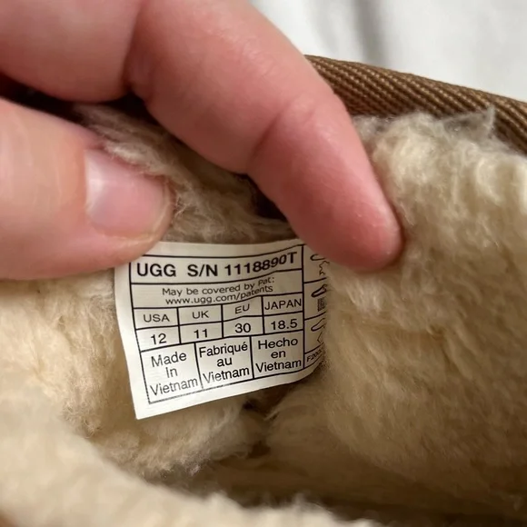 UGG Jona KIDS Suede Shearling SIZE 12 - Picture 5 of 6